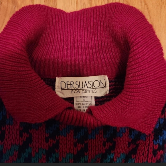 Collared Red Sweater - Picture 2 of 4